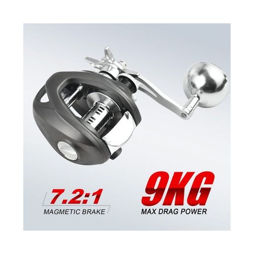 Moulinet Baitcaster Haute Performance 10+1bb - Rapport De Démultiplication 7,2:1, Frein Magnétique, Frein De 15 Kg, Design Ergonomique Pour Tous Les Pêcheurs