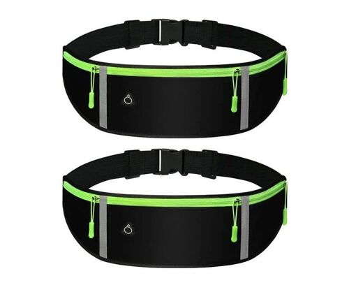 Lot De 2 Sacs Banane Réfléchissants Pour Coureurs - Légers, Imperméables Et Ergonomiques Pour La Randonnée, La Course À Pied Et Les Aventures En Plein Air