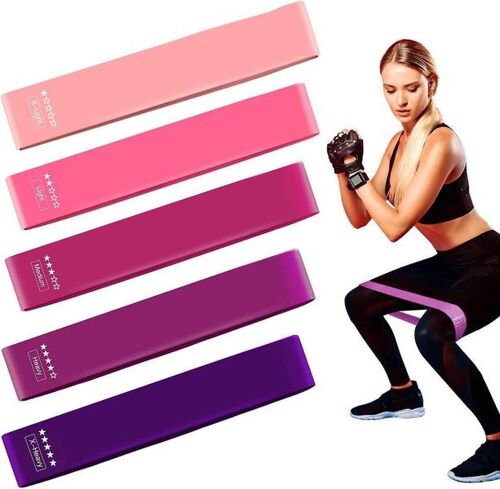 Ensemble De Bandes De Résistance Premium - 5 Niveaux Pour Des Entraînements Complets, Solution De Fitness Durable Et Polyvalente, Idéale Pour Les Voyages