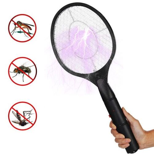 Raquette de tennis anti-insectes électrique ¿ Tapette à mouches portative pour usage intérieur et extérieur, élimination rapide des insectes, fonctionne sur piles, 4 couleurs