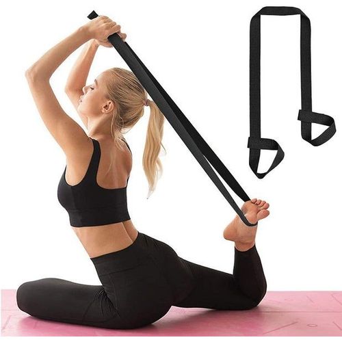 Porte-Tapis De Yoga Réglable Et Sangle D'étirement - Durable, Confortable Et Polyvalent Pour Un Transport Facile Et Des Postures Améliorées