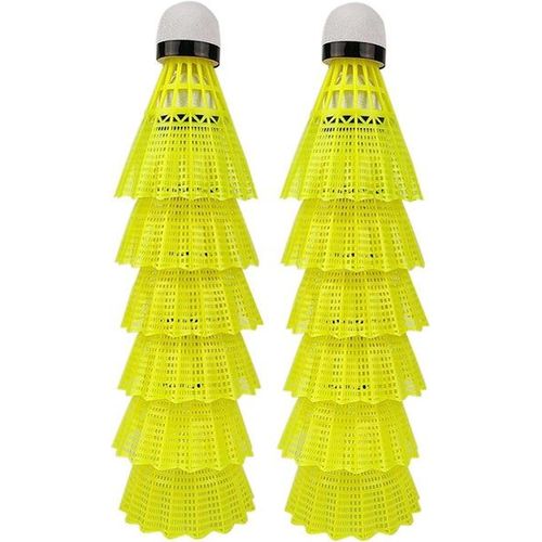 Volants De Badminton En Nylon Haute Vitesse ¿ Lot De 12 Balles D'entraînement Durables Pour Tous Les Niveaux
