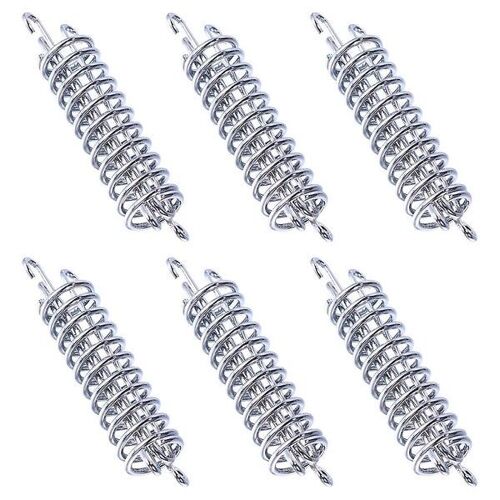 Lot De 12 Boucles À Ressort Robustes En Acier Inoxydable Pour Tente, Pour Un Camping Et Une Utilisation En Extérieur En Toute Sécurité - Attaches Pour Corde À Vent
