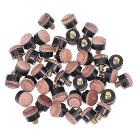Lot de 40 embouts et embouts de queue de billard à visser de qualité supérieure ¿ Cuir et caoutchouc durables pour des performances de billard améliorées