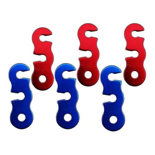 Lot De 6 Boucles De Tente Delta En Aluminium Durable ¿ Attaches De Cordon À Réglage Rapide Pour Le Camping, La Randonnée Et Les Activités De Plein Air