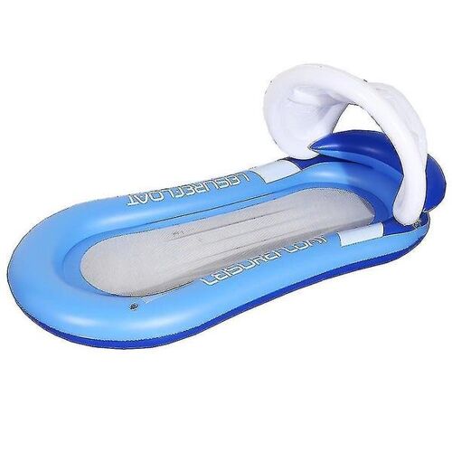 Lit Flottant Gonflable Ultime Avec Parasol ¿ Fauteuil Inclinable En Pvc Pour La Détente Au Bord De La Piscine, Du Lac Et De La Plage