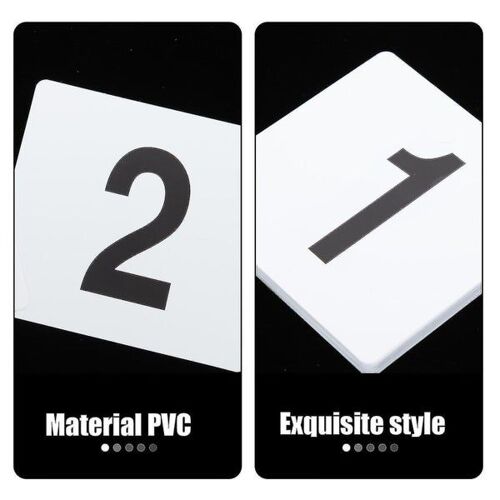 25 cartes de table de Noël élégantes ¿ Numéros de table en PVC durable pour mariages, fêtes et événements ¿ Décoration classique noir et blanc