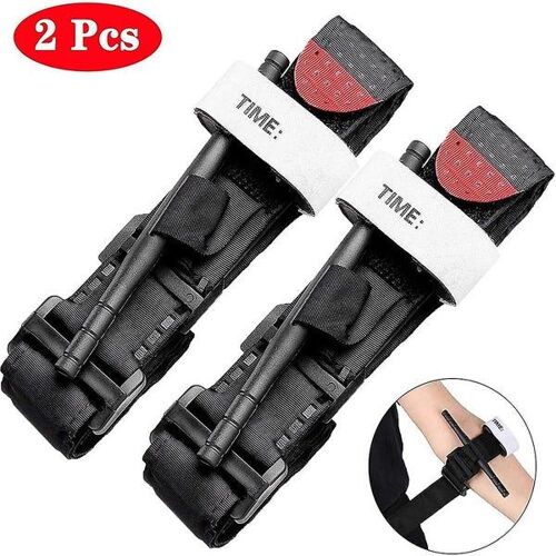 Garrot De Combat Tactique - Lot De 2, Utilisation À Une Main, Réglable, Durable, Léger, Indispensable Pour Les Premiers Secours D'urgence