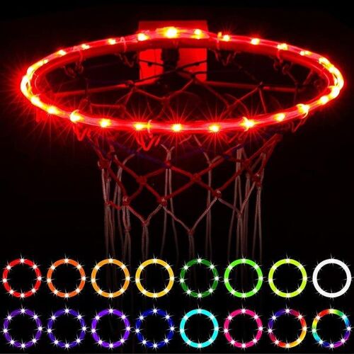 Éclairage Led Pour Panier De Basket Avec Télécommande - 16 Couleurs Et 4 Modes Pour Jouer La Nuit - Étanche Et Facile À Installer !