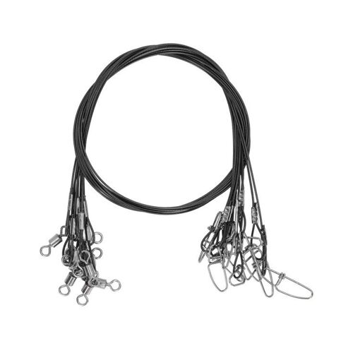 Lot De 10 Bas De Ligne De Pêche Haute Résistance De 50 Cm Avec Émerillons ¿ Montages Anti-Morsure Durables Pour Des Performances De Pêche Améliorées