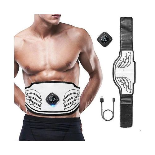 Ceinture Abdominale Ems - Appareil D'entraînement Abdominal Portable Avec 12 Programmes Et 20 Niveaux D'intensité Pour Une Musculation Efficace