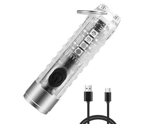 Mini Lampe Torche Led Compacte Rechargeable Par Usb - 400 Lumens, 11 Modes, Étanche, Durable Et Portable Pour Une Utilisation En Extérieur