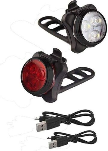 Ensemble D'éclairage Led Étanche Et Rechargeable Par Usb Pour Vélo - 4 Modes, Batterie Longue Durée, Installation Facile, Design Indestructible