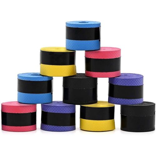 Grips De Raquette De Tennis Haut De Gamme - Lot De 10, Antidérapants, Absorbants, Confortables, Couleurs Vives Pour Des Performances Optimales