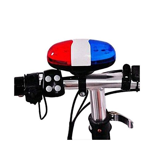 Klaxon De Sécurité Pour Vélo À 6 Led Avec Sirène Et Feux Clignotants - Alerte Sonore Et Visibilité Pour Les Cyclistes - Installation Facile, Conception Résistante Aux Intempéries
