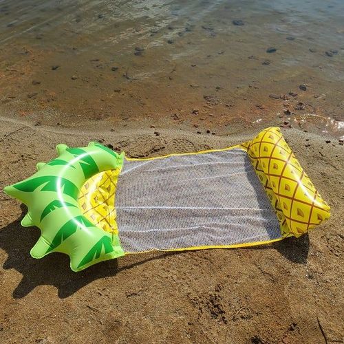Hamac Gonflable Kiwi Rainbow - Chaise Longue Flottante Confortable Pour Piscine, Plage, Lac Et Rivière - 142 X 81 Cm