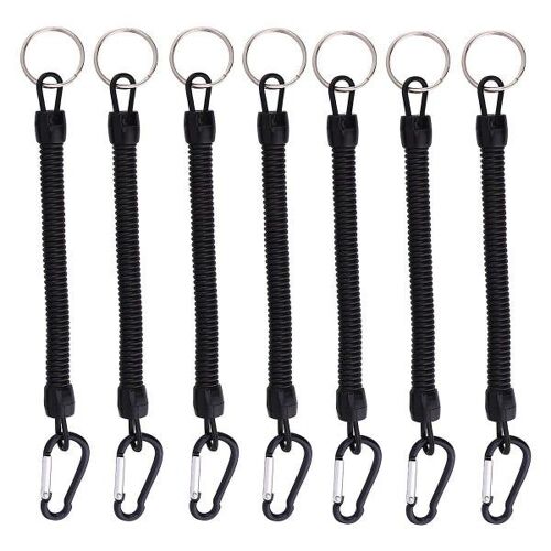 Lot De 10 Cordons De Pêche Durables Avec Mousqueton ¿ Corde Anti-Perte Pour Activités De Plein Air, Légère Et Résistante À La Rouille