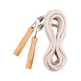 Corde À Sauter Épaisse Avec Poignées En Bois Antidérapantes Pour Groupe De Fitness - Corde À Sauter Durable Et Écologique De 5 M Pour 3 À 4 Participants