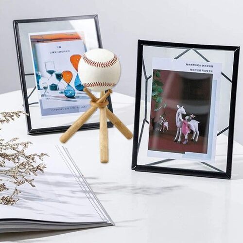 Présentoir De Baseball En Bois Avec Mini-Battes ¿ Cadeau Idéal Pour Les Fans De Baseball, Support Durable Et Élégant Pour La Maison Ou Le Bureau