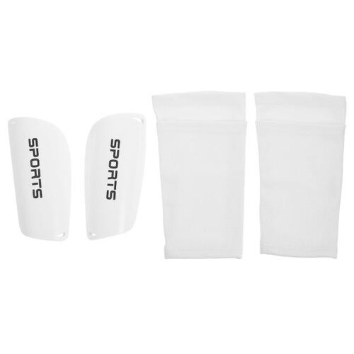 Protège-Tibias De Football D'extérieur Blancs De Qualité Supérieure - Protection Légère, Respirante Et Ergonomique Pour Les Joueurs - Comprend Des Couvre-Chaussettes Et Des Protège-Jambes