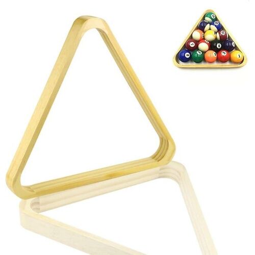 Support De 8 Boules De Billard En Chêne De Qualité Supérieure Pour 2-1/4"" - Léger, Durable, Idéal Pour Les Salles De Jeux Et Les Compétitions