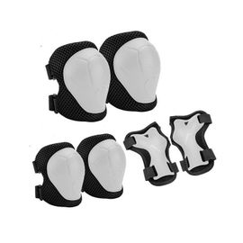 Ensemble De Protections Pour Rollers Pour Enfants (6 Pièces) : Casque, Genouillères, Coudières Et Protège-Poignets ¿ Sécurité Pour Les Enfants Actifs
