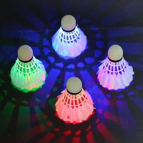 Volants De Badminton À Led Phosphorescents - Pack De 4 Pour Jouer La Nuit - Du Plaisir Coloré Pour Tous Les Âges !