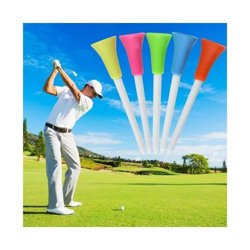 Lot De 100 Tees De Golf Multicolores Durables De 83 Mm Avec Coussin En Caoutchouc ¿ Parfaits Pour Les Fers Et Les Hybrides, Parfaits Pour Tous Les Niveaux De Compétence