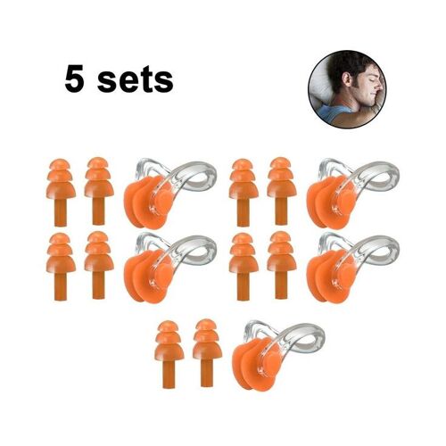 5 Paires De Bouchons D'oreilles De Natation Étanches En Silicone - Confortables, Réutilisables, Parfaits Pour Le Surf, La Plongée Avec Tuba Et Les Activités Nautiques