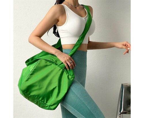 Sac de sport polyvalent vert - Sac messager de voyage et de yoga de grande capacité avec design à compartiments multiples