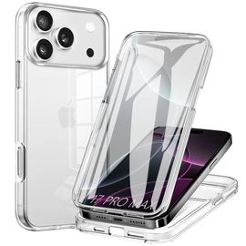 Coque pour iPhone 17 Pro Max - Protection Intégrale 360 Antichoc Transparent Silicone+PC - EFConnection