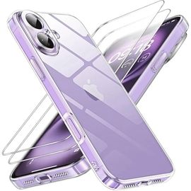 Coque + 2 Verres Trempés pour iPhone 17 - Protection Silicone Transparent Antidérapante Anti-Rayures - EFConnection