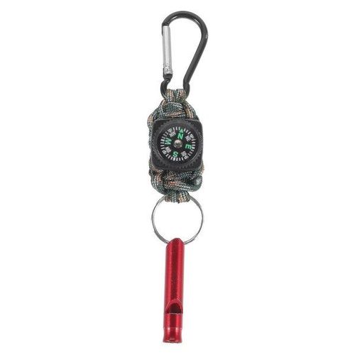 Porte-Clés D'extérieur Multifonction : Sifflet, Boussole Et Corde Tressée Pour La Randonnée, Le Camping Et Les Aventures De Survie