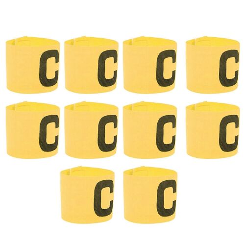 Lot De 10 Brassards Élastiques Pour Exercices De Course, Football - Pâte Enroulée - Jaune