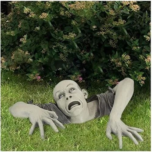 Statue - Statuette - Statue De Jardin Zombie Pour Halloween - Décoration D\'halloween Pour Terrasse Pelouse Cour Cadeau De