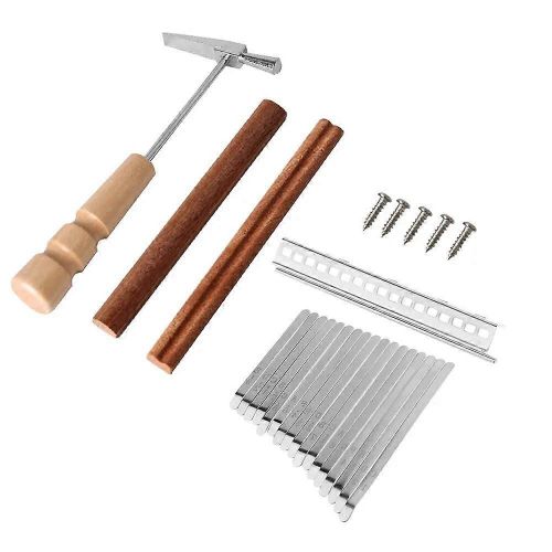 Kit De Pièces De Rechange Pour Piano À Pouce Pour 17 Touches Kalimba Avec Touches Kit De Marteau D'accordage De Pont Accessoires De Piano À Doigt