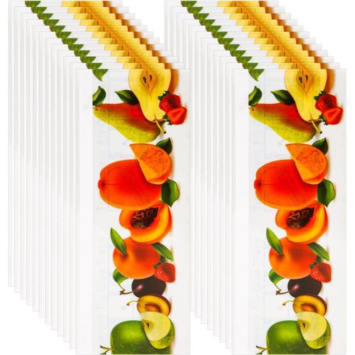 MAA-24pcs Piège à Mouches pour Fenêtre pour l'Intérieur, Autocollant Pièges à Colle de Style Fruité Transparents Bandes Collantes Anti-Mouches pour Maison École Restaurant Cantine