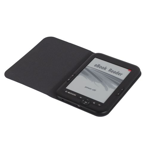 Lecteur EBOOK EInk 6 pouces Ereader résolution 600 X 800 affichage 300DPI couverture bleue (noir 8G)