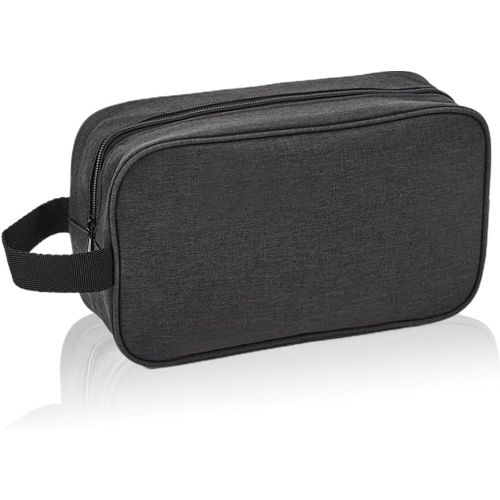 MAA-1 Pcs Sac à Main Simple Trousse de Toilette pour Hommes et Femmes Grand Voyage en Tissu Oxford Sac de Rangement étanche Trousse à cosmétiques pour Femmes et Filles (Noir)