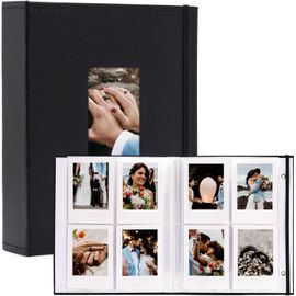 Maa-Album Photo 3 Pouces Pour Fujifilm Instax Mini 12 11 9 8 7s 90, Personnalisable Album Photo Polaroid Contenir 208 Photos (26 Pages), Idéal Pour Mariage Bébé Couple École Noir (1 Paquet)
