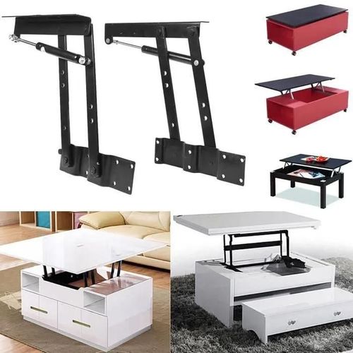 Mécanisme De Table Basse À Levage - Mei - Noir - Contemporain - Design - Capacité De Charge 50kg - Acier Robuste