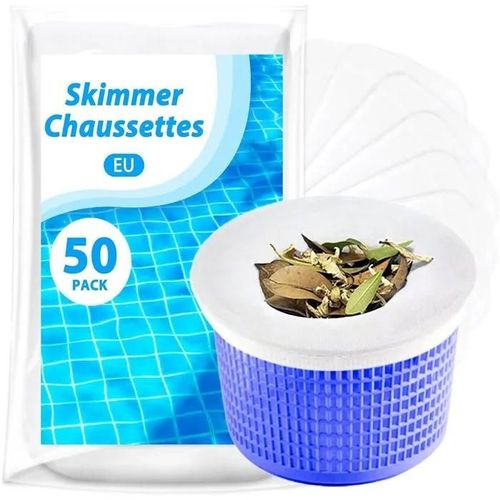 Lot de 50 Chaussette Skimmer Piscine Pour Les Paniers Skimmers Swimming Pool Skimmer Socks Chaussette Pour Filtre Skimmer Préfiltre