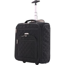 GOTHICANA BY EMP45X36X20Cm Easyjet Maximale Valise Cabine Sous Le Siège Ultra Légère Matelassé Souple Avec 2 Roues, Bagage À Main Bagage Cabine 45X36X20 Easyjet 2 Roulettes, Noir