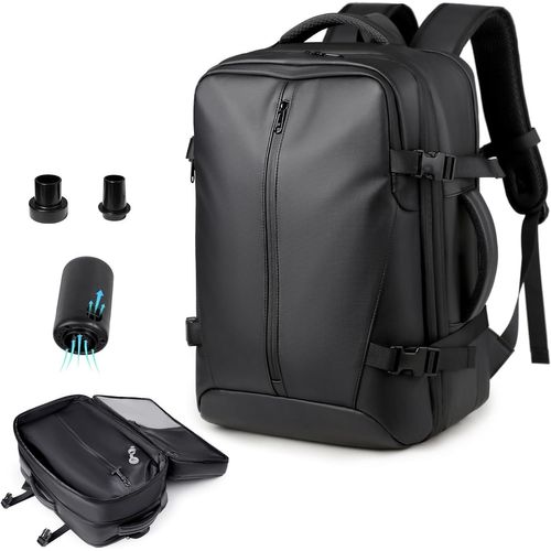 Chenquansarl-Sac À Dos De Voyage Sous Vide Avec Pompe, Compression Par Airbag, Extensible De 36 À 60 L, Compatible Avec Les Bagages À Main, Antivol Tsa, Pour Trekking, Travail, Pour Femmes Et Hommes,