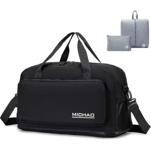 Tianyi-Bagage Cabine 55x40x23 Pour Avion Tui Lufthansa Airways Bagage A Main 50l Grand Sacs De Voyage Imperméable Sac À Dos De Weekend Hommes Femmes Pour Pliable Sport, Fitness, Polochon Noir