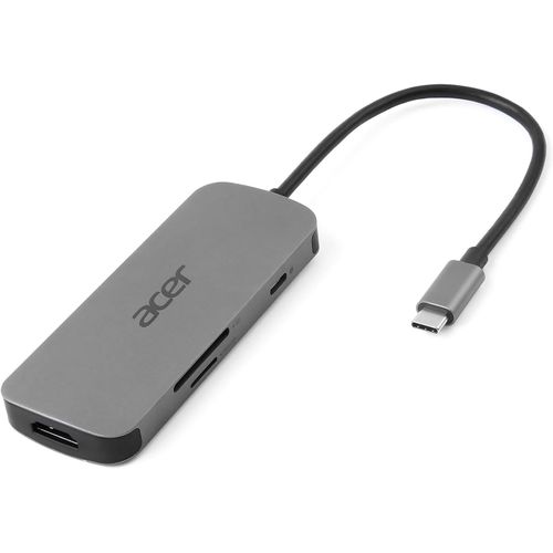 Hamiltion-Adaptateur Multiport Usb Type-C 7 En 1, Dongle, Adaptateur Universel De Voyage, Ports 1 X Hdmi, 3 X Usb 3.2 Gen 2 Type-C, 1 X Sd/Tf, 1 X Pd, Argent
