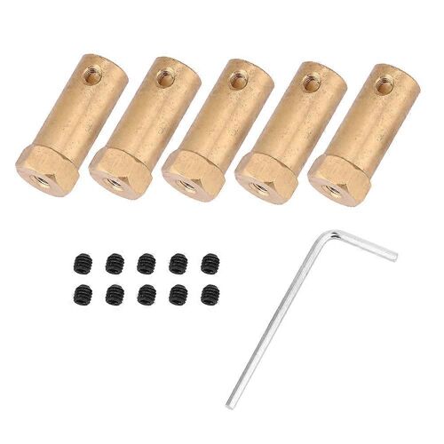 5Pcs 30mm Allonger Accouplement Haute Qualité Hex Laiton Moteur Connecteur Accessoires 6mm / 7mm / 8mm 8mm