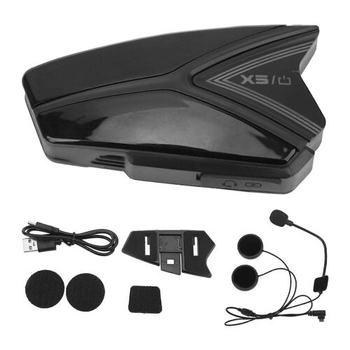 casque de moto casque Bluetooth5.0 2.4G sans fil étanche réduction du bruit appels mains libres système de communication noir