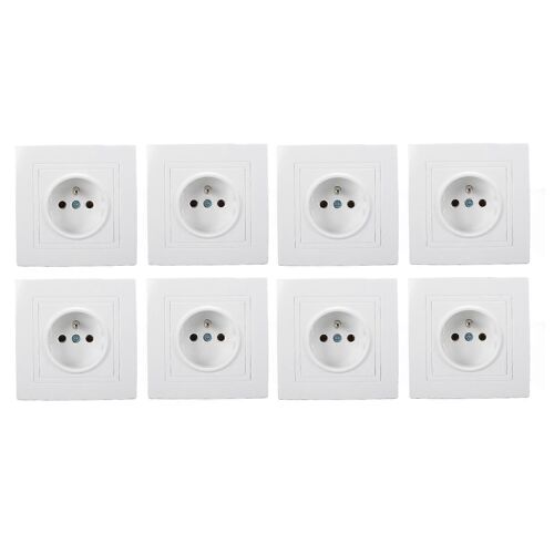 8pcs prise standard française 16A prise murale prise murale pour bureau à domicile hôtel