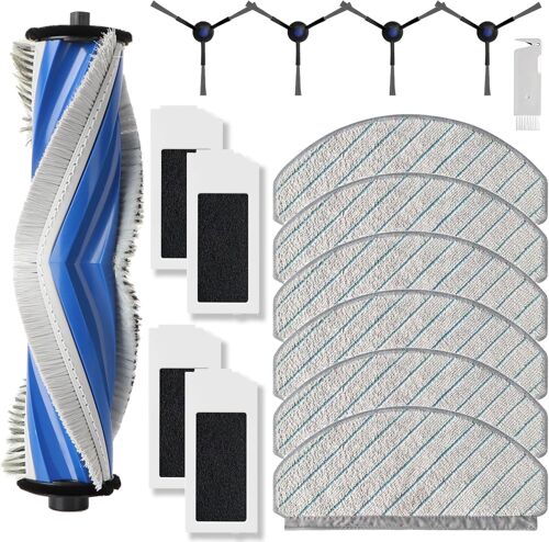 16 Pièce de Remplacement avec Brosse, Serpillère, Filtres HEPA - pour Ecovacs Deebot N20 Pro Plus/ N20 Plus/ N20